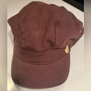 Quicksilver Brown Cotton Cadet Cap with Gold Pendant and Camo Inside - L/XL
